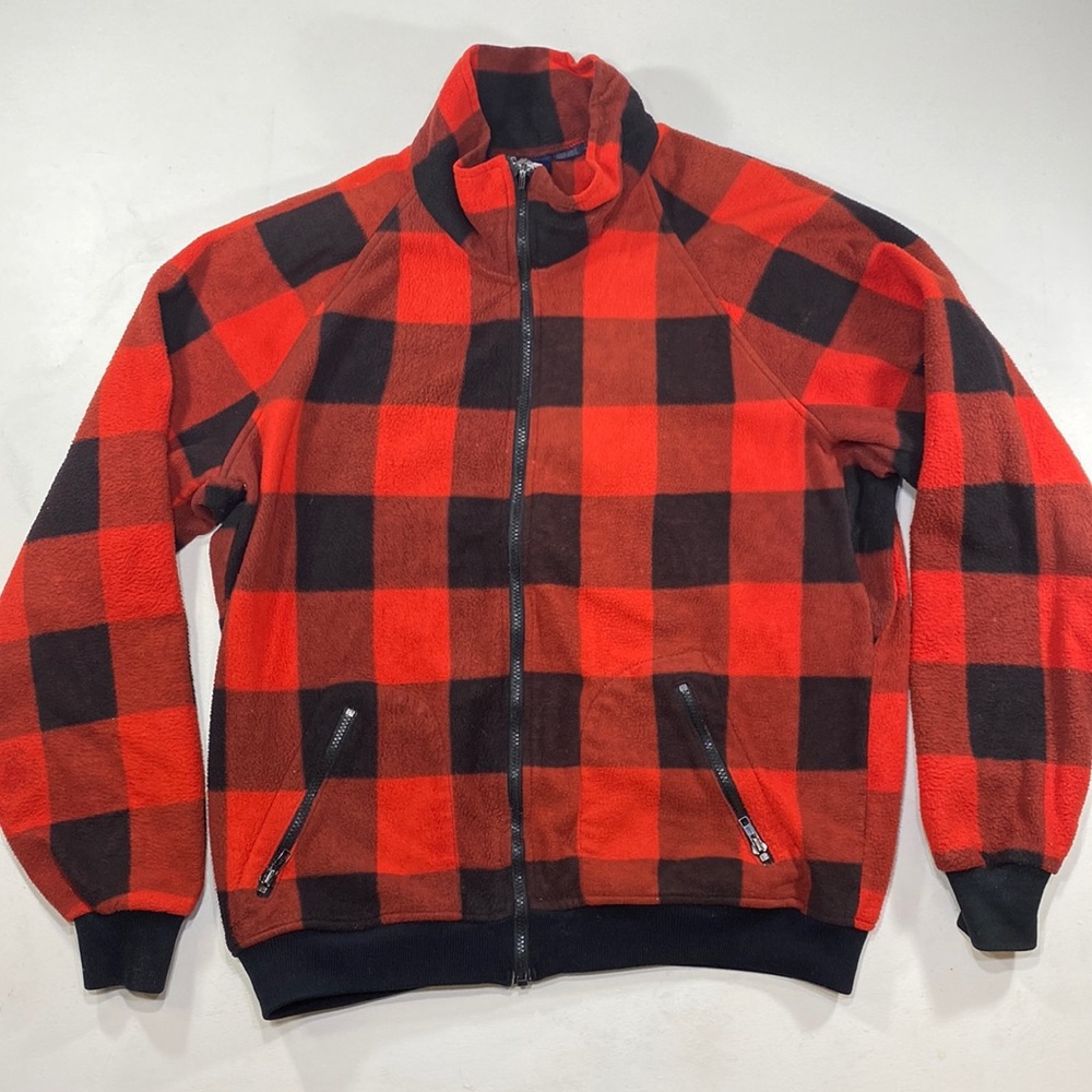 Vintage 90s Columbia plaid fleece jacket